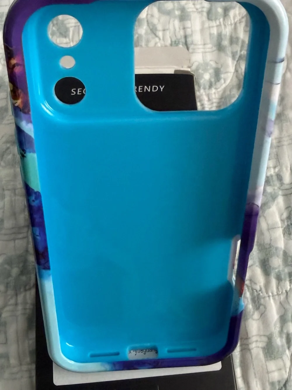 Shockproof Purple & Blue Marble Phone Case with Stand